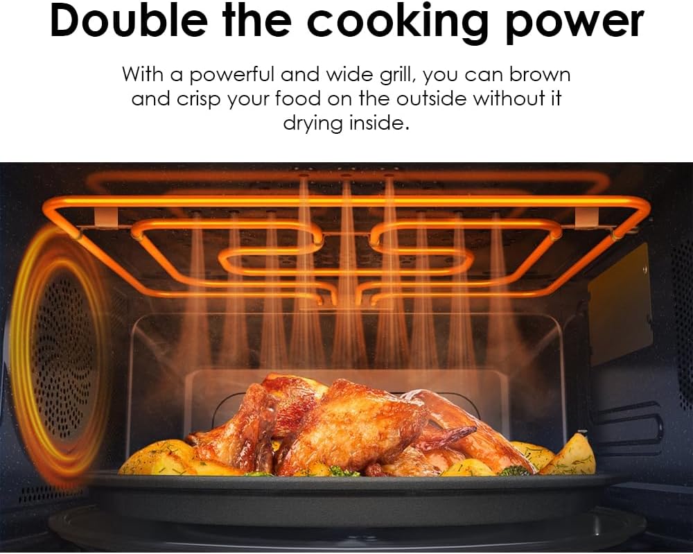 Microondas Samsung 1.2 cu. ft, Convección Air Fry, MC12DB8700CKAA