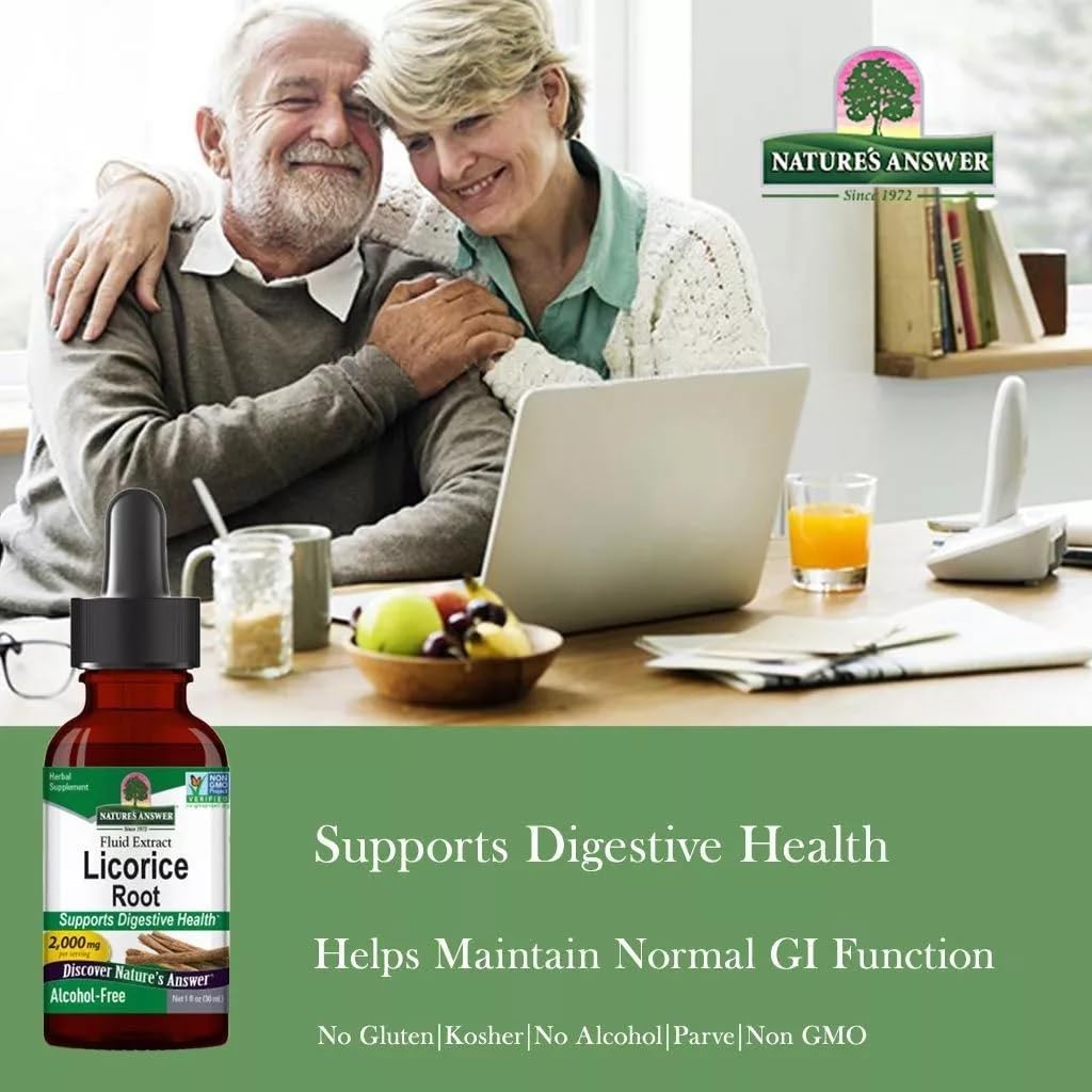 Suplemento de Regaliz | Nature's Answer | Salud Digestiva 1oz