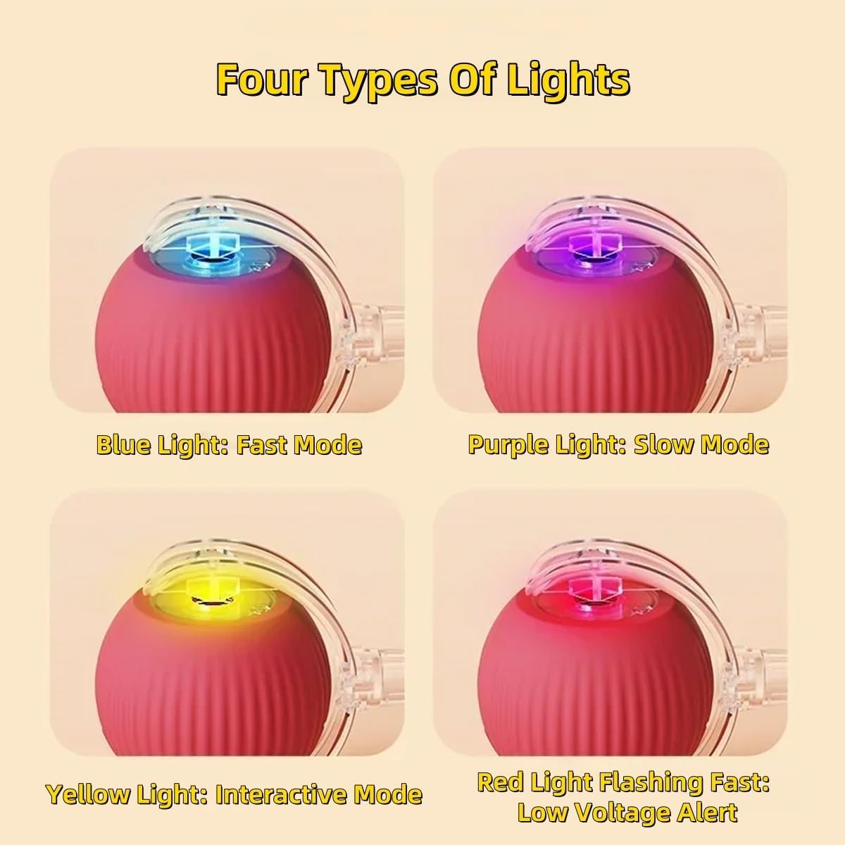 Pelota Interactiva para Mascotas, Juguete Automático 360°