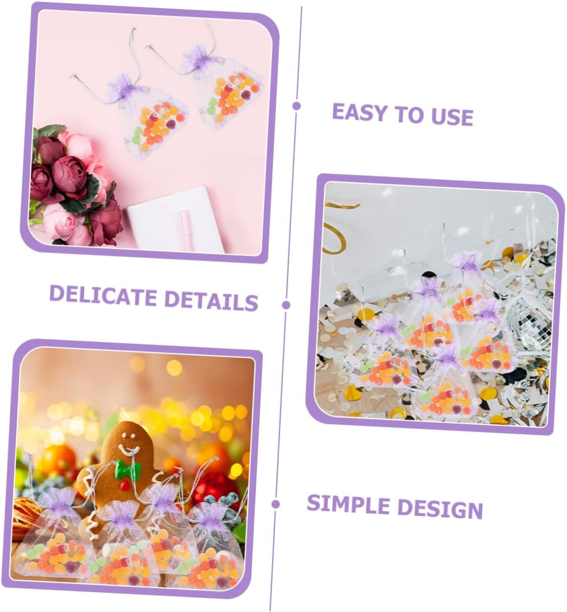 MOLUCKFU 50 piezas de organza bolsa de regalo bolsas de arena bolsas de regalo pequeñas bolsas de regalo mini bolsas de regalo bolsas de dulces bolsas de regalo con cordón bolsas de regalo bolsas de