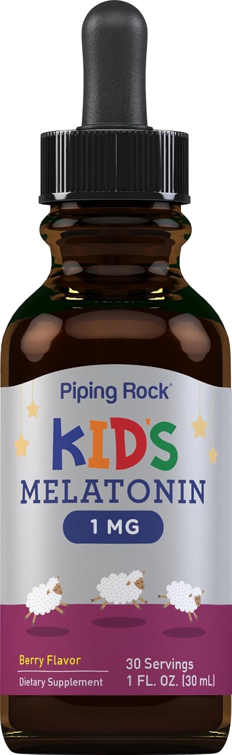 Melatonina Líquida para Niños Piping Rock 1mg, 3 Botellas