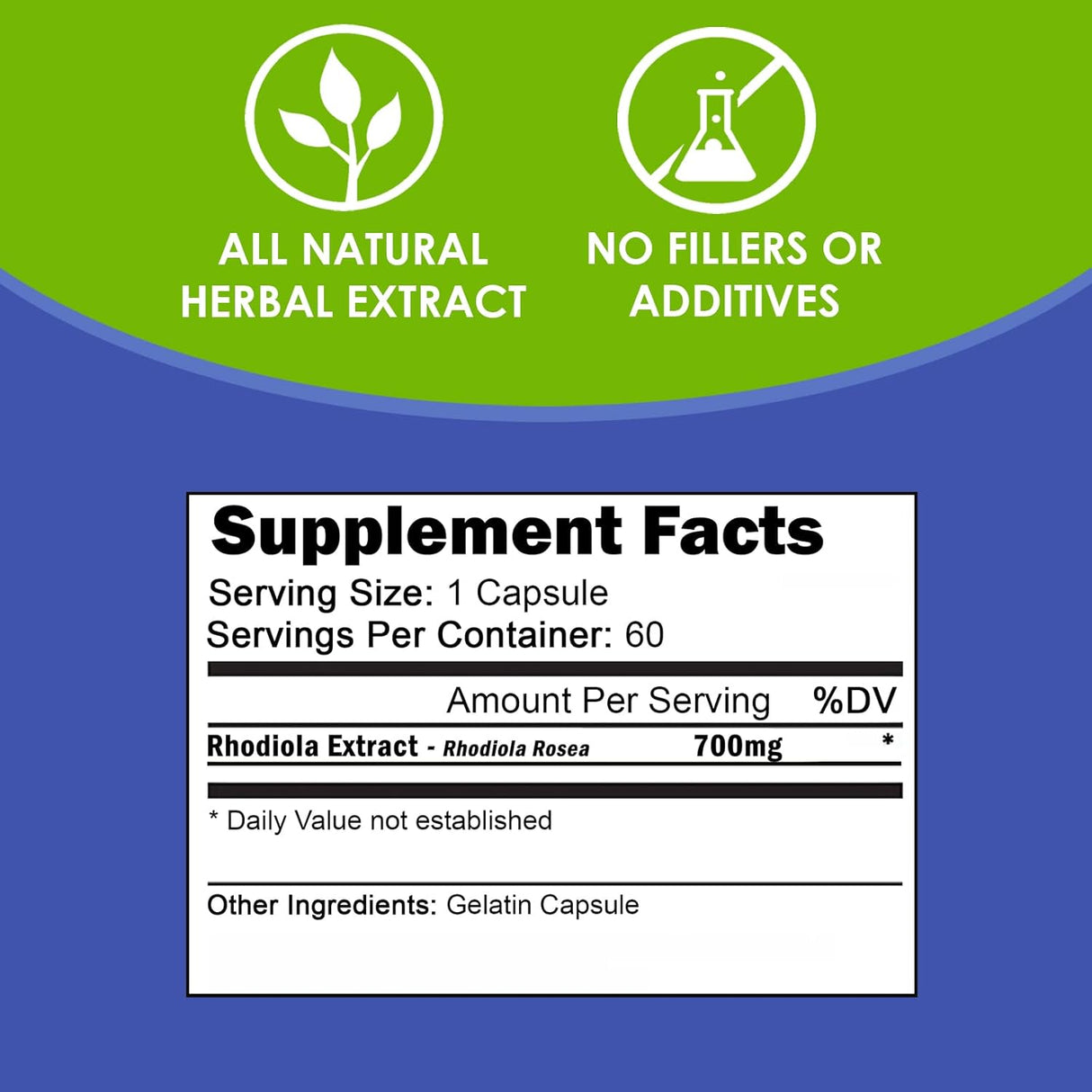 Suplemento de Rhodiola Rosea apoyo enfoque memoria y energía