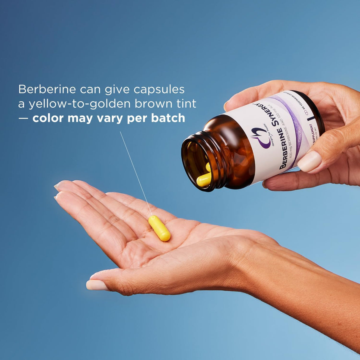 Suplemento Berberine Synergy Berberina HCL 400 mg 60 cáp