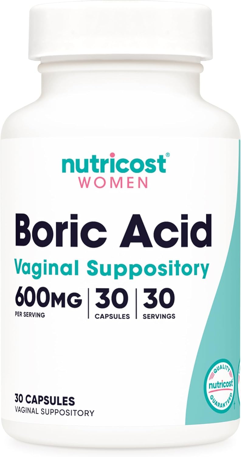 Nutricost Ácido bórico de 600 mg, 30 cápsulas - Supositorio