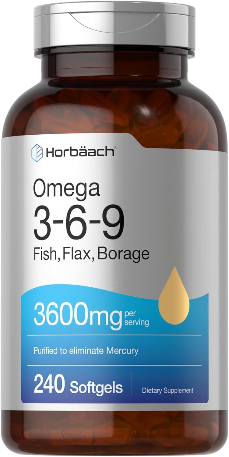 Horbäach Omega 3-6-9 240 Cápsulas Aceites Naturales