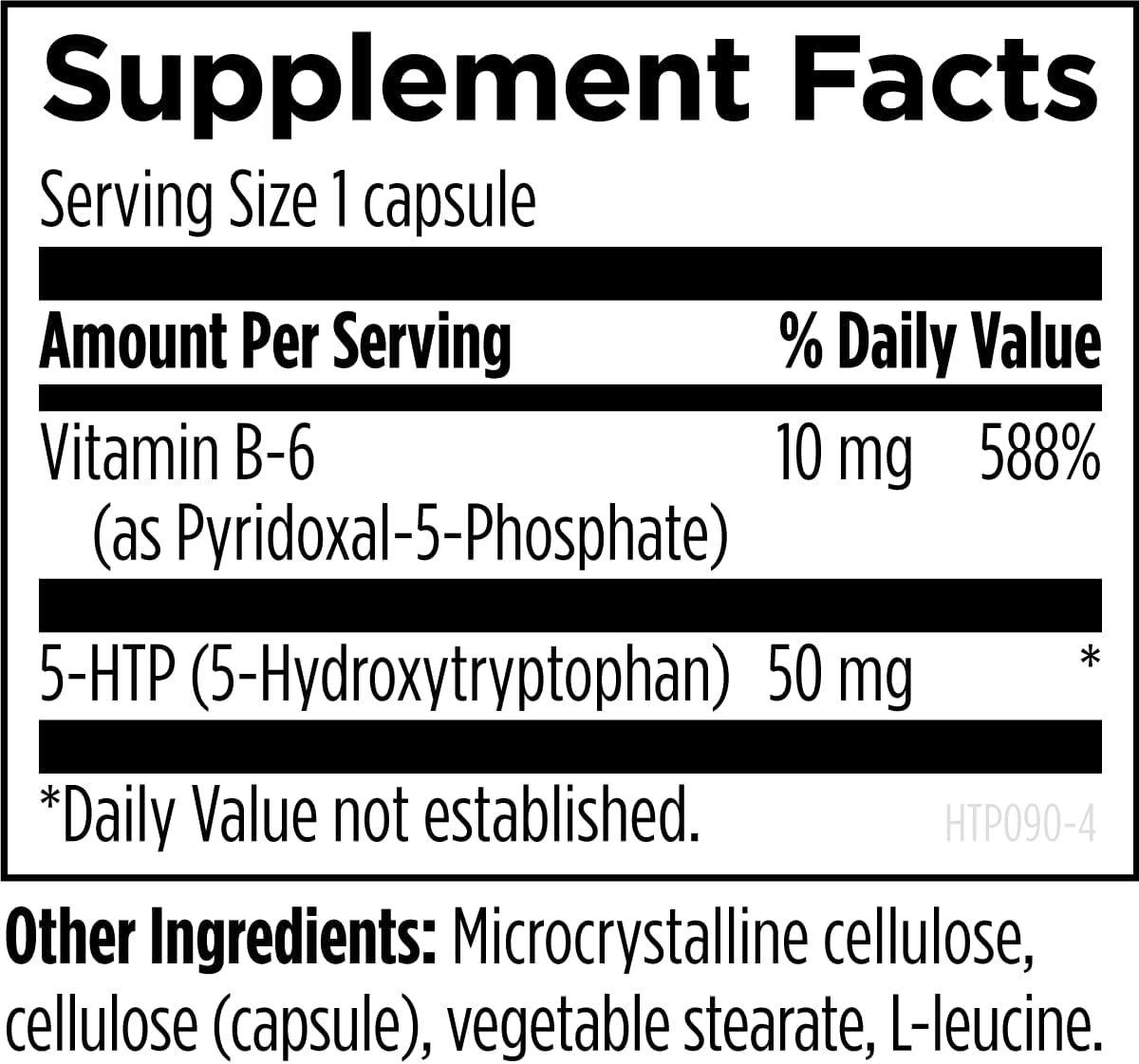 Suplemento 5-HTP 50mg con B6 - Designs for Health, 90 Cápsulas
