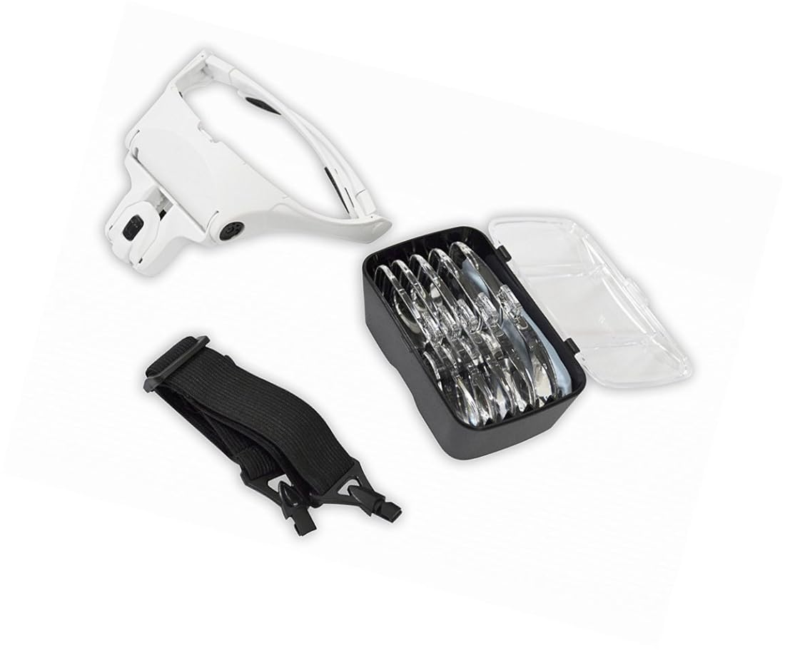 Diadema con iluminación LED Lente de vidrio