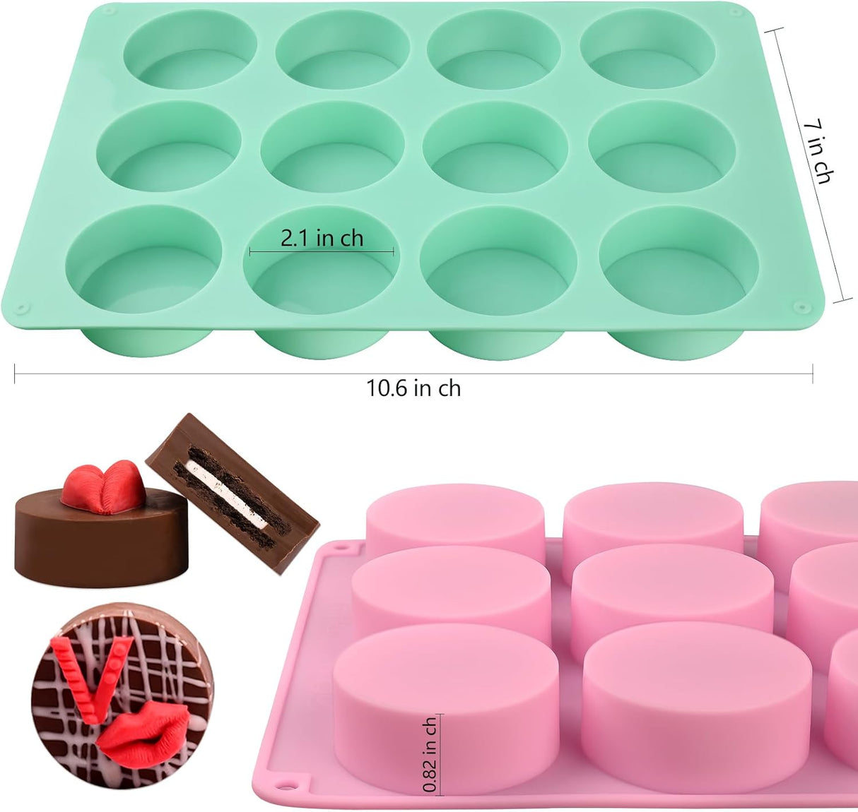 Moldes de Silicona para Galletas y Chocolates (2 Pack)