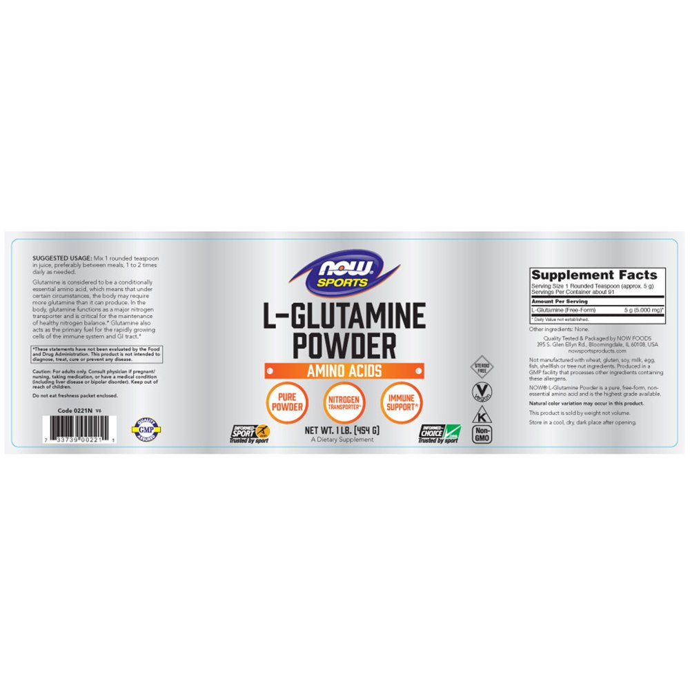 L-Glutamine Powder de 1 libra con aminoácido
