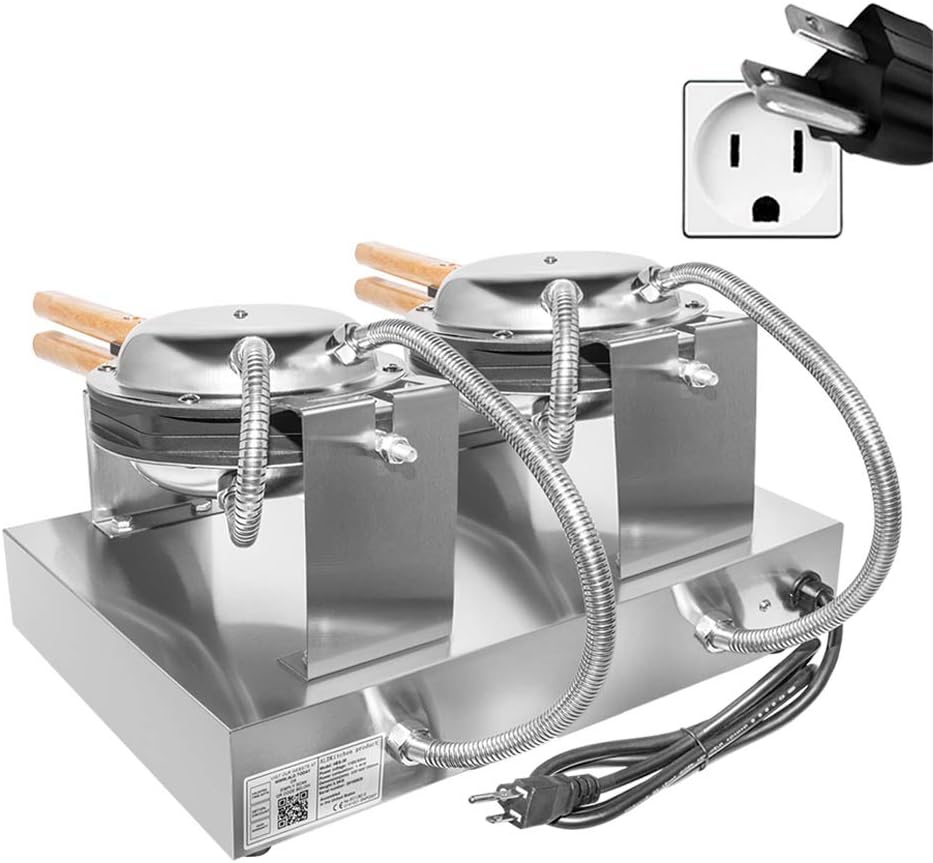 Máquina de Waffles Bubble ALDKitchen, Antiadherente, Profesional