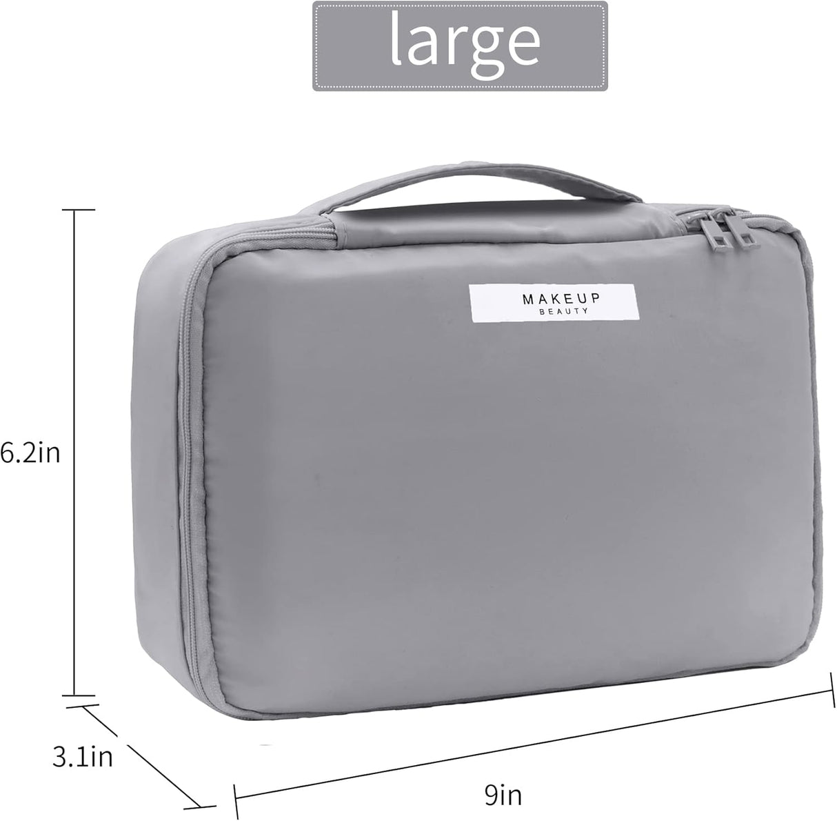 porta cosmeticos para viajes color gris