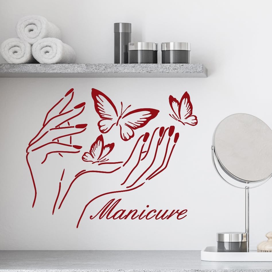 Vinilo Decorativo Uñas Diseño Mariposas G6573