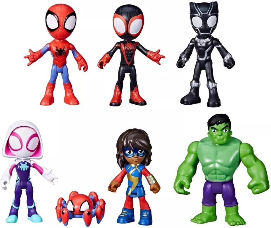 Figuras de Acción Marvel Spidey, Héroes y Villanos (7 Figuras)