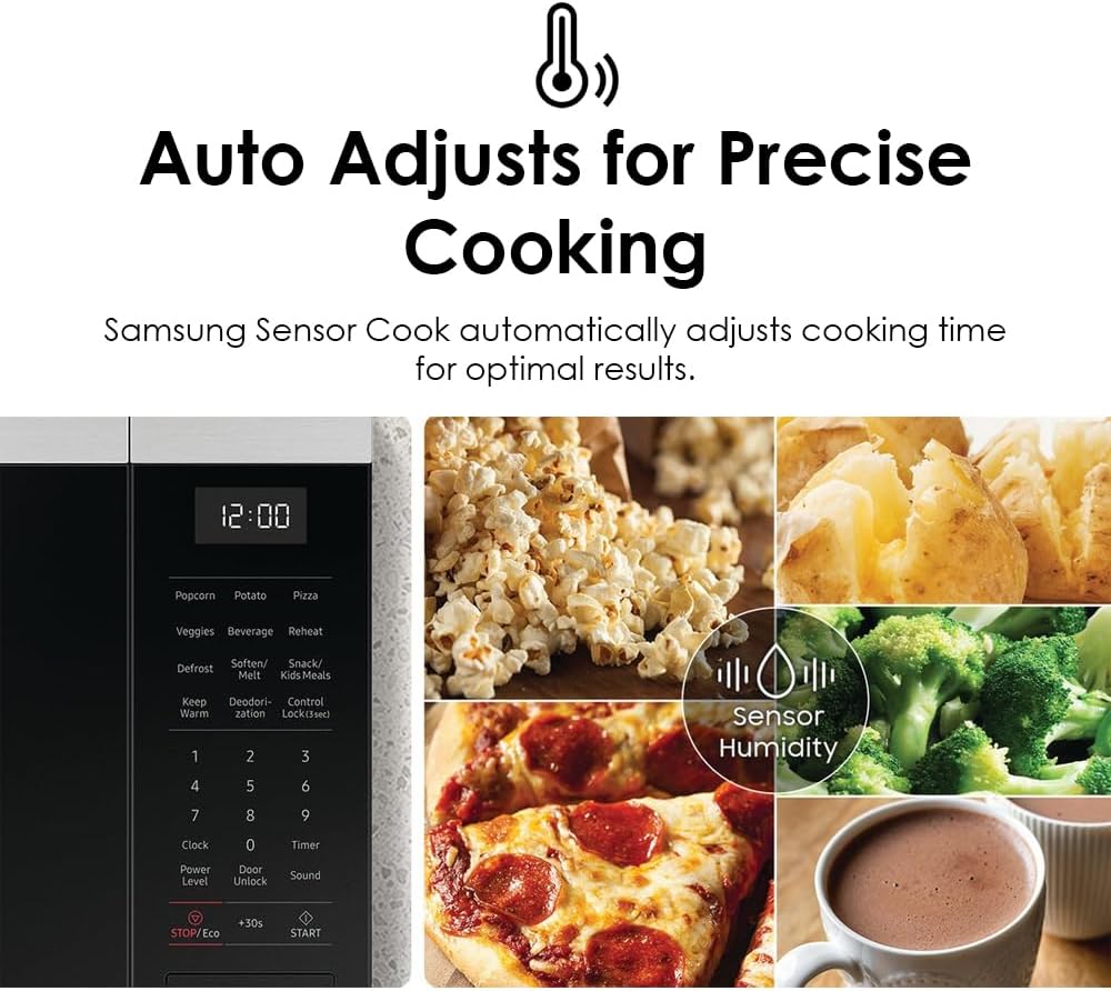 Microondas Samsung 1.9 cu. ft, Cocción por Sensor, MS19DG8500MTAA