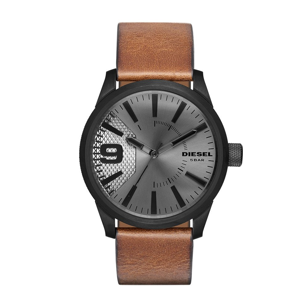 Reloj casual de acero inoxidable y cuero de cuarzo RASP