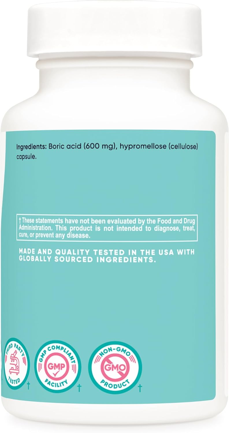 Nutricost Ácido bórico de 600 mg, 30 cápsulas - Supositorio