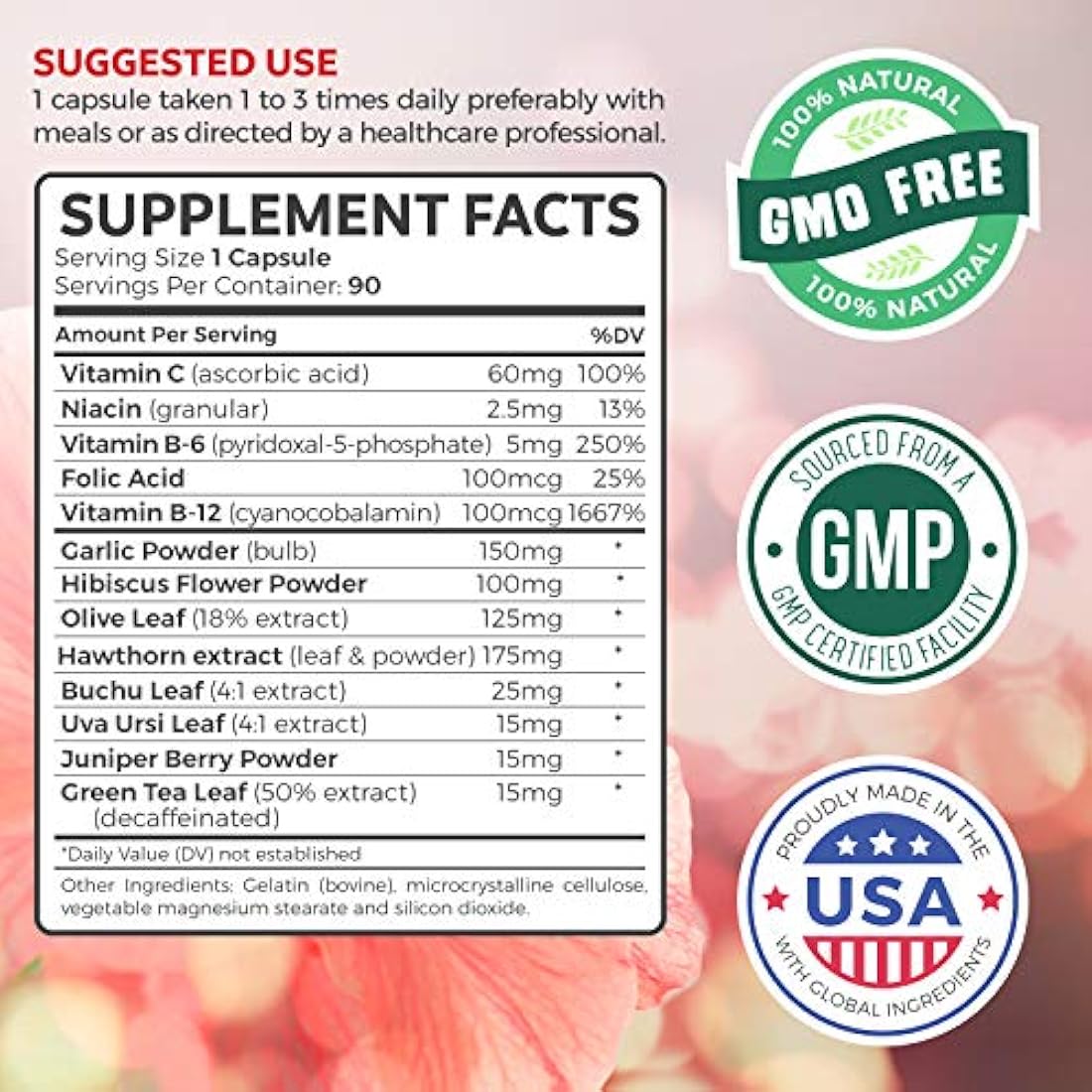 Suplemento de apoyo a la presión sanguínea (sin OGM)
