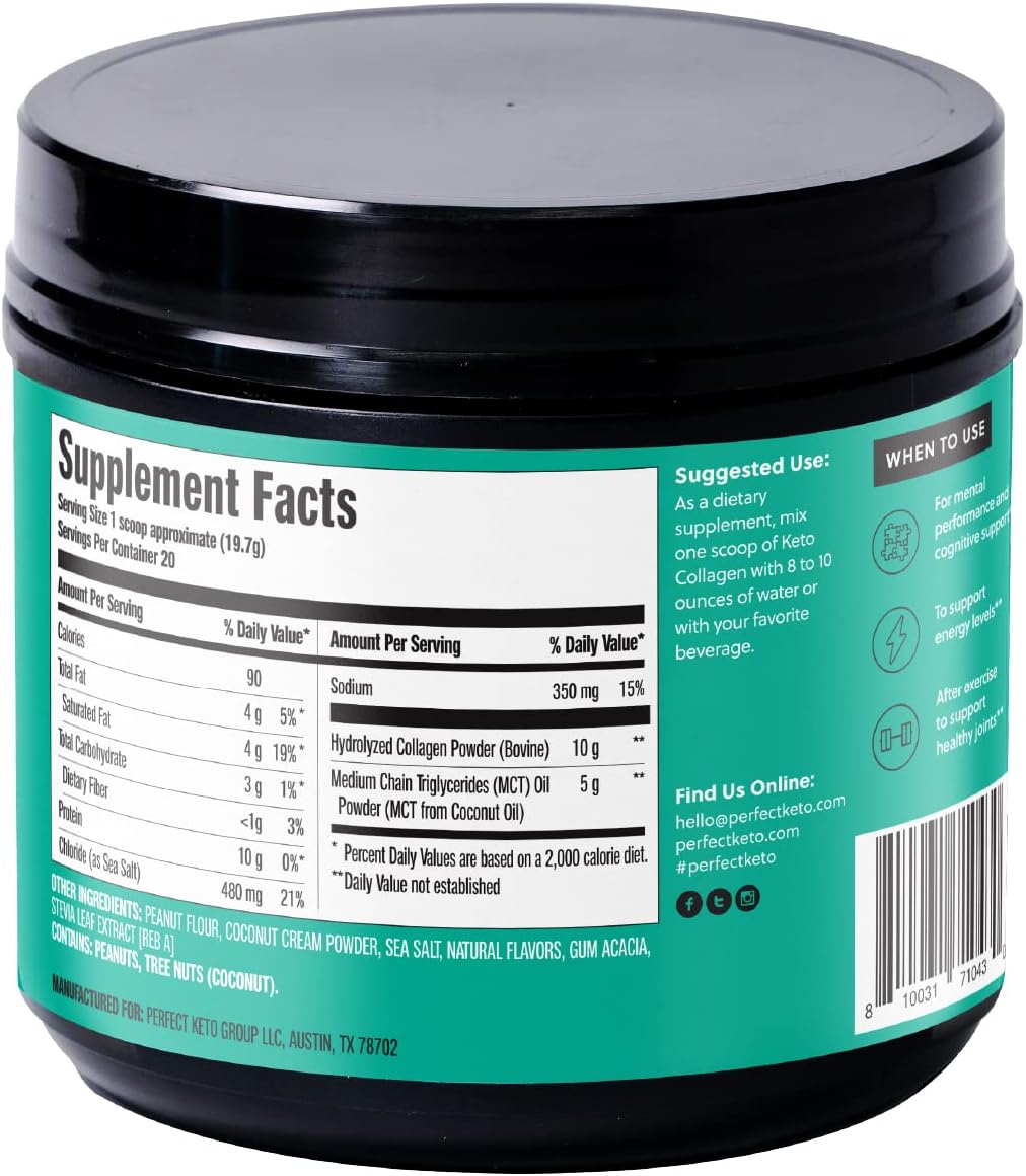 Suplemento Proteína cetogénicas de colágeno en polvo MCT