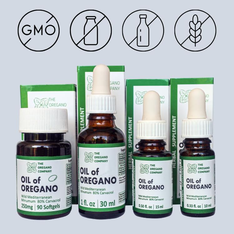 Aceite de Orégano: Cápsulas de 250 mg con Carvacrol Natural