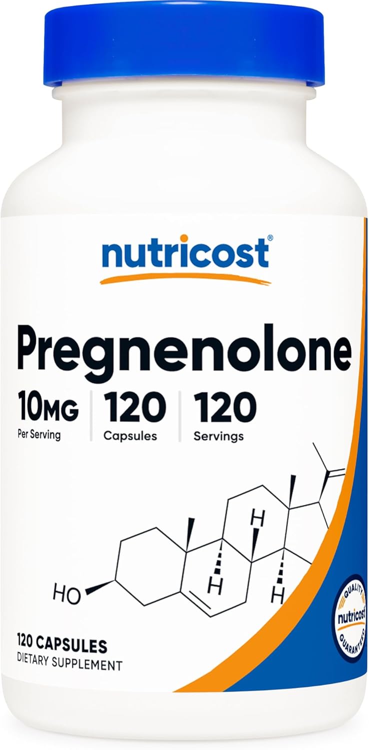 Nutricost Pregnenolona 10mg, 120 Cápsulas Vegetarianas