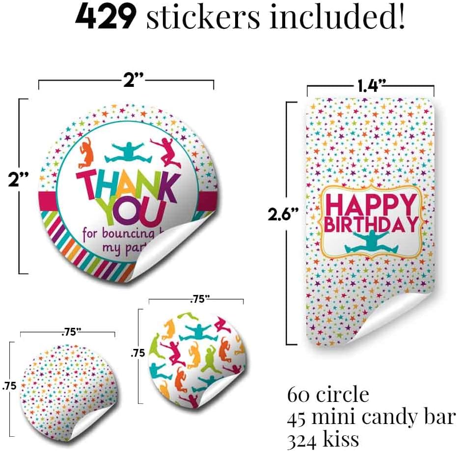 Kit de Pegatinas para Fiesta de Cumpleaños Salta y Juega