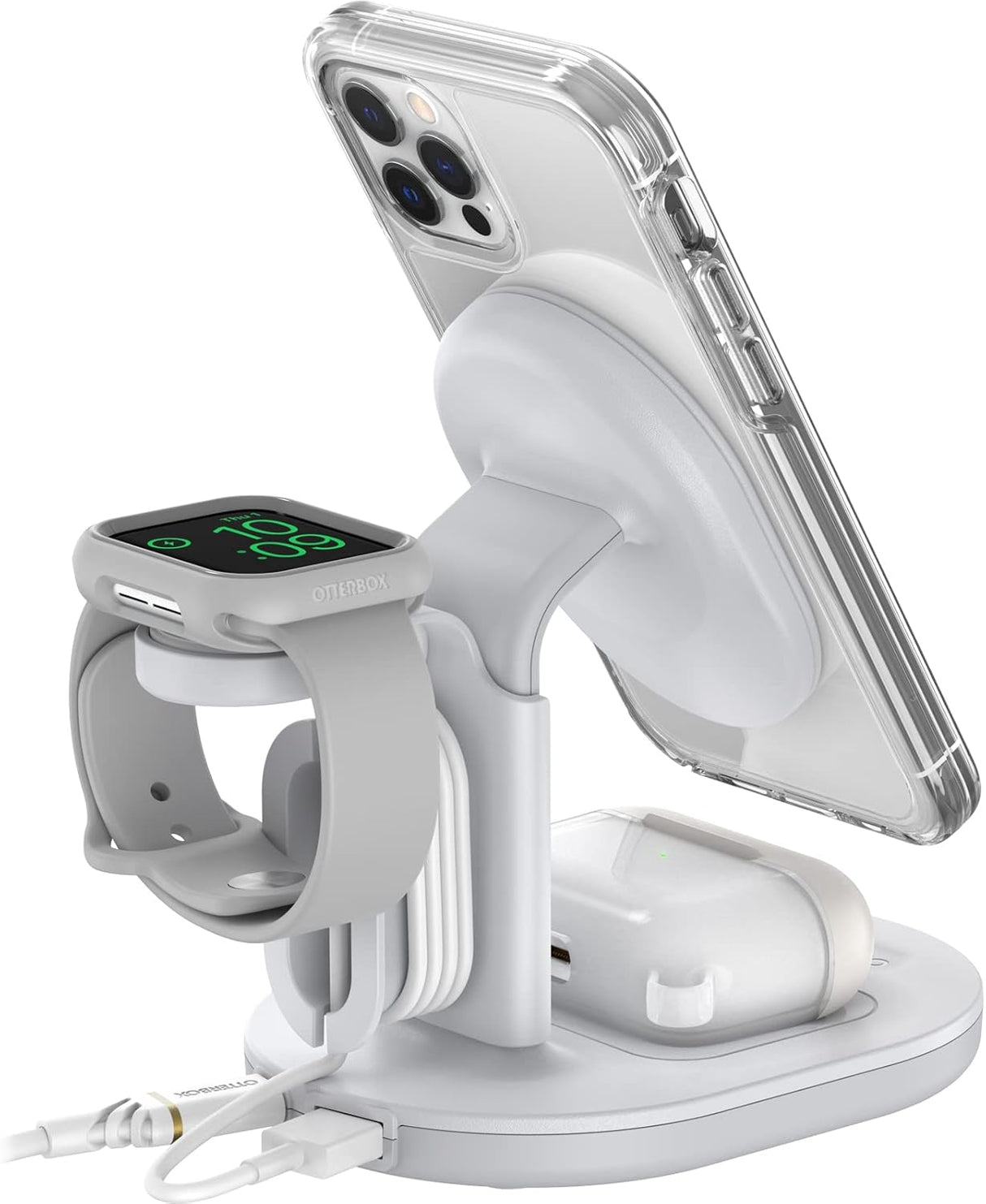 Cargador inalámbrica 3 en 1 para MagSafe BLANCO