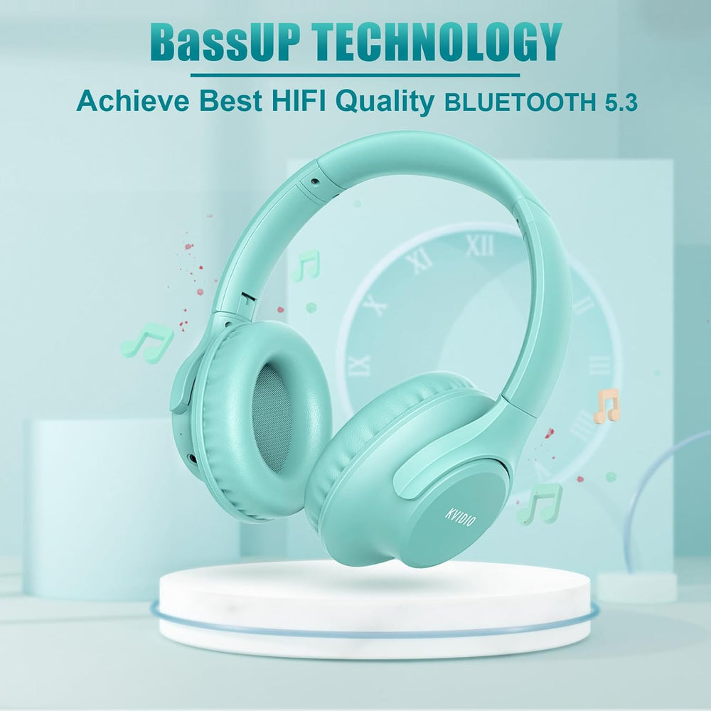 Auriculares Bluetooth KVIDIO, 65h, Microfono, Sonido HiFi