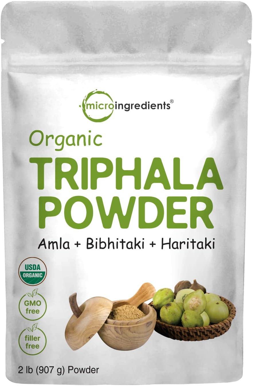 Suplemento Triphala en polvo orgánico, 2 libras Origen indio