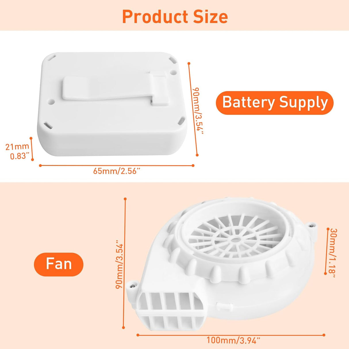 Ventilador Inflable para Disfraz, Mini Bomba, Reemplazo