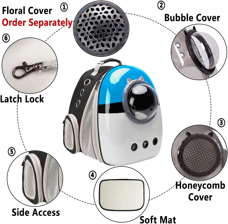 Mochila Expandible para Gatos, Aprobada Aerolínea, Modelo Astronauta