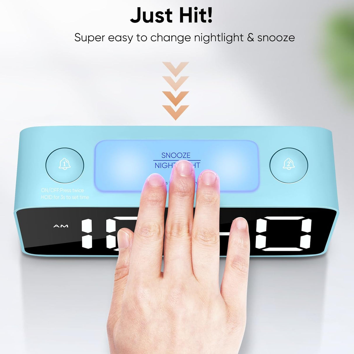 Reloj Despertador Digital con Luz Nocturna y Cargador USB