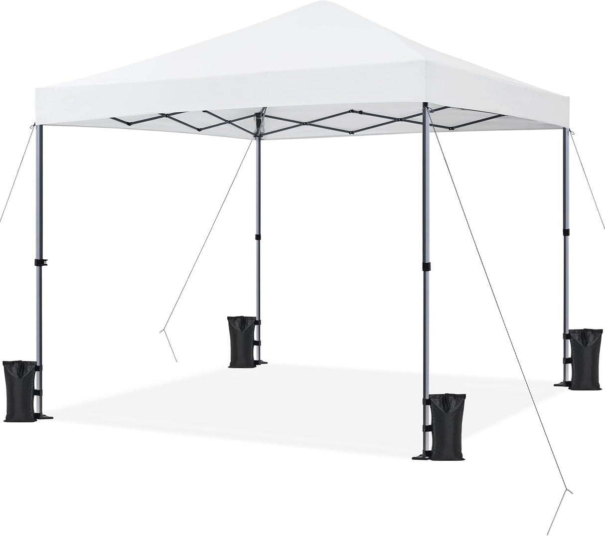 Toldo Plegable Yaheetech 10x10 para 1 Persona, Blanco