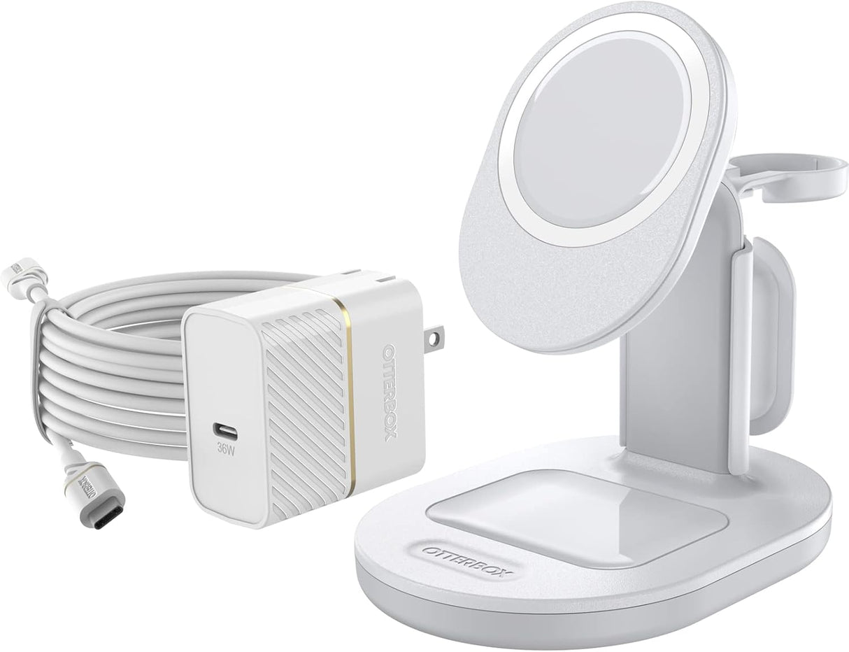 Cargador inalámbrica 3 en 1 para MagSafe BLANCO