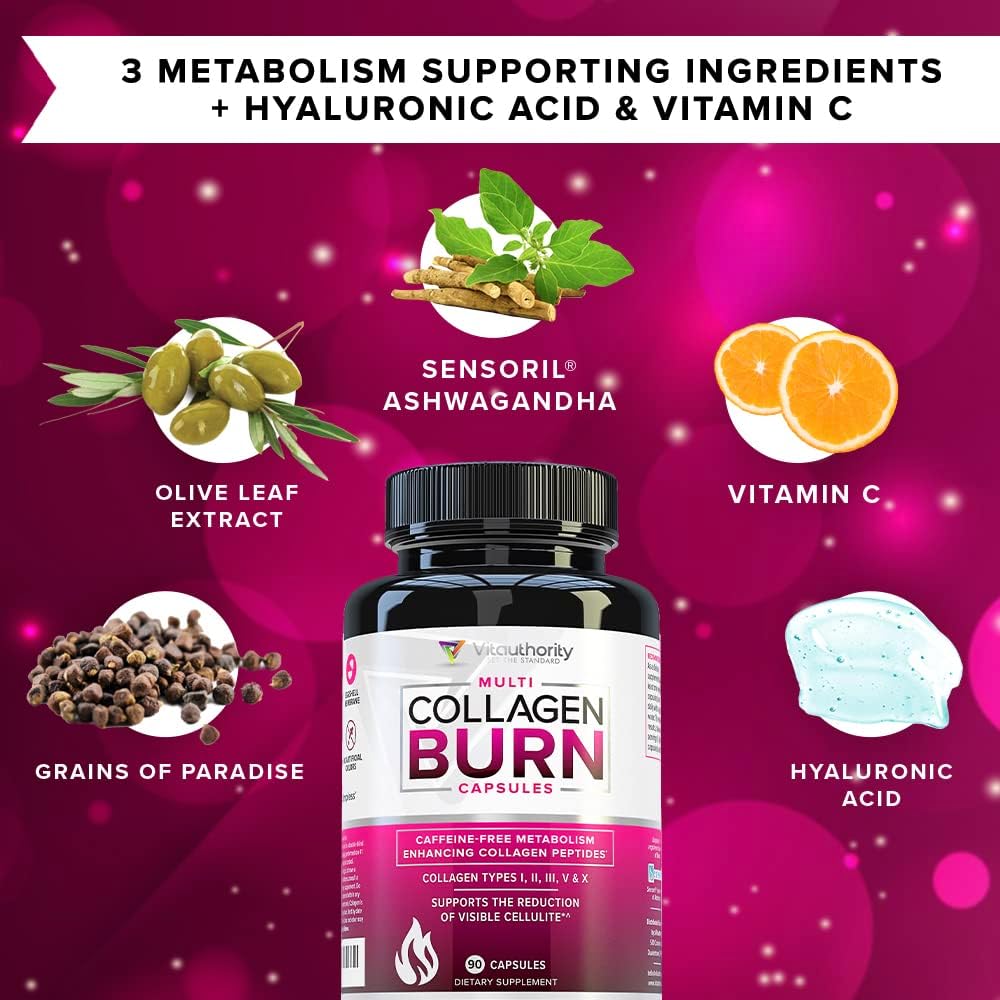 Multi Collagen Burn: Proteínas, Ácido Hialurónico, Vitamina C, Sin Cafeína
