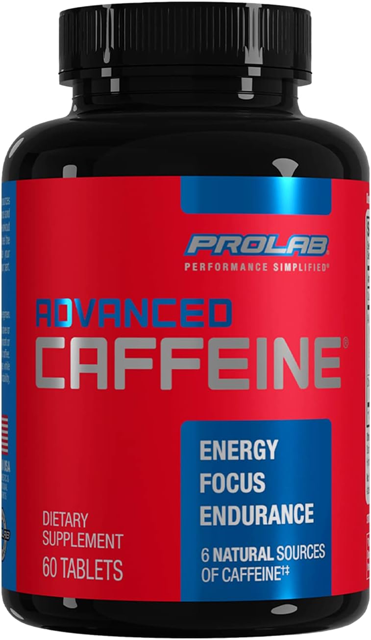 Tabletas de Cafeína ProLab Avanzadas, 60 Conteos, Suplemento