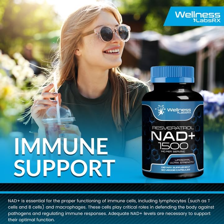 Suplemento liposomal NAD+ con resveratrol WELLNESS LABSRX