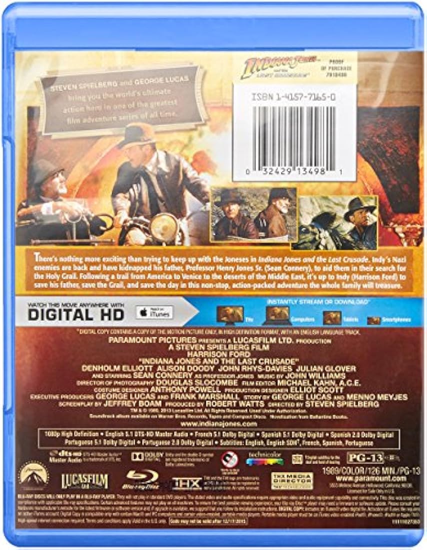 Indiana Jones y la última cruzada Blu-ray