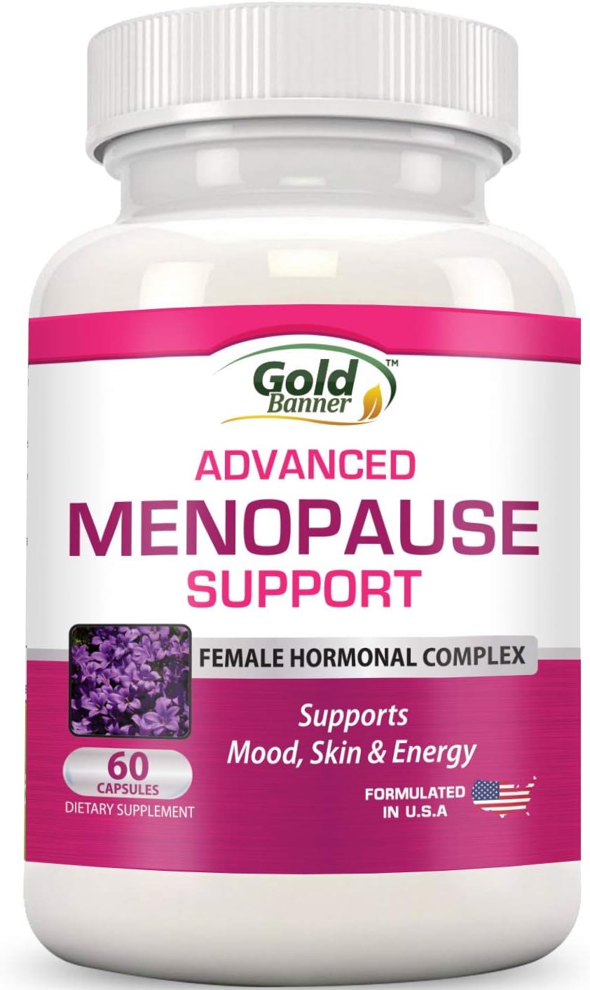 Apoyo avanzado para la menopausia de 60 cápsulas Gold Banner