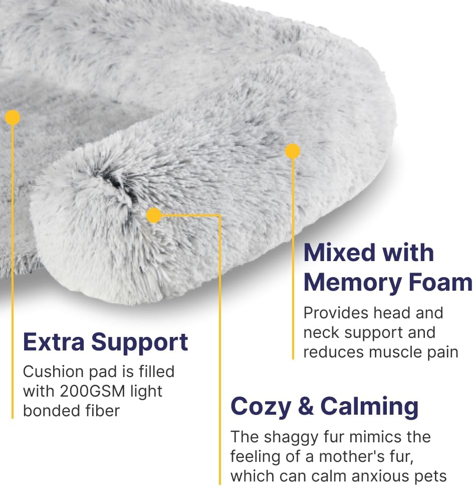 Cama para Perro Codi - Antiestrés, Lavable, 41x37x6 pulgadas