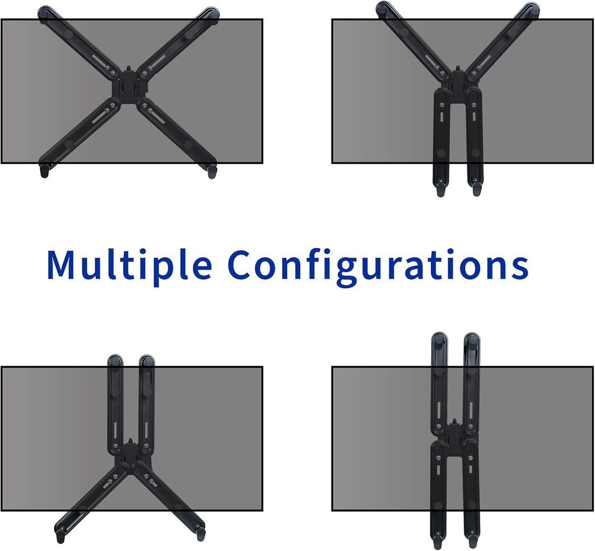 Soporte Doble para Monitor VIVO, Ajustable, STAND-V002VA