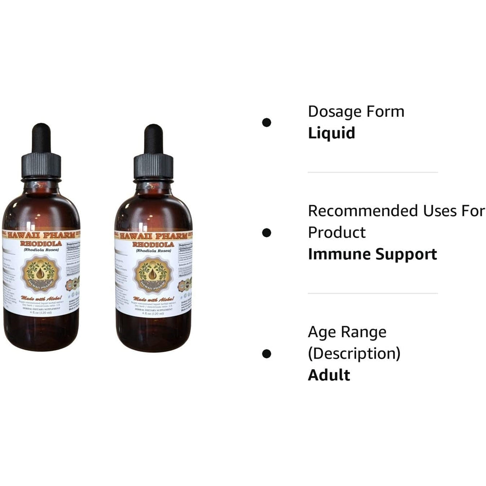 Suplemento Extracto líquido de Rhodiola orgánica 2x2 oz