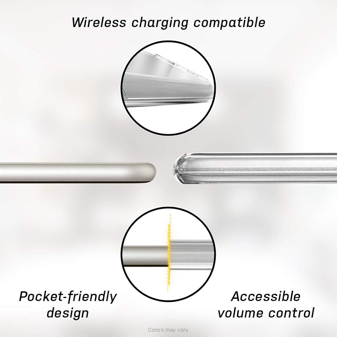 OtterBox Symmetry Clear Series - Funda para iPhone 12 y iPhone 12 Pro, polvo de estrellas (copos plateados/transparente)