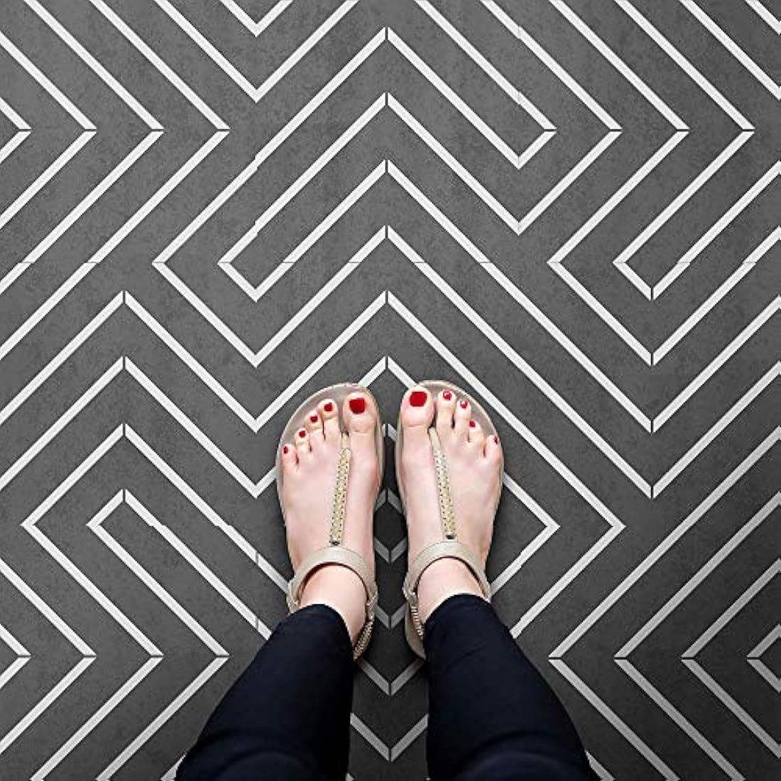 Plantilla de azulejos lineales diseño geométricos