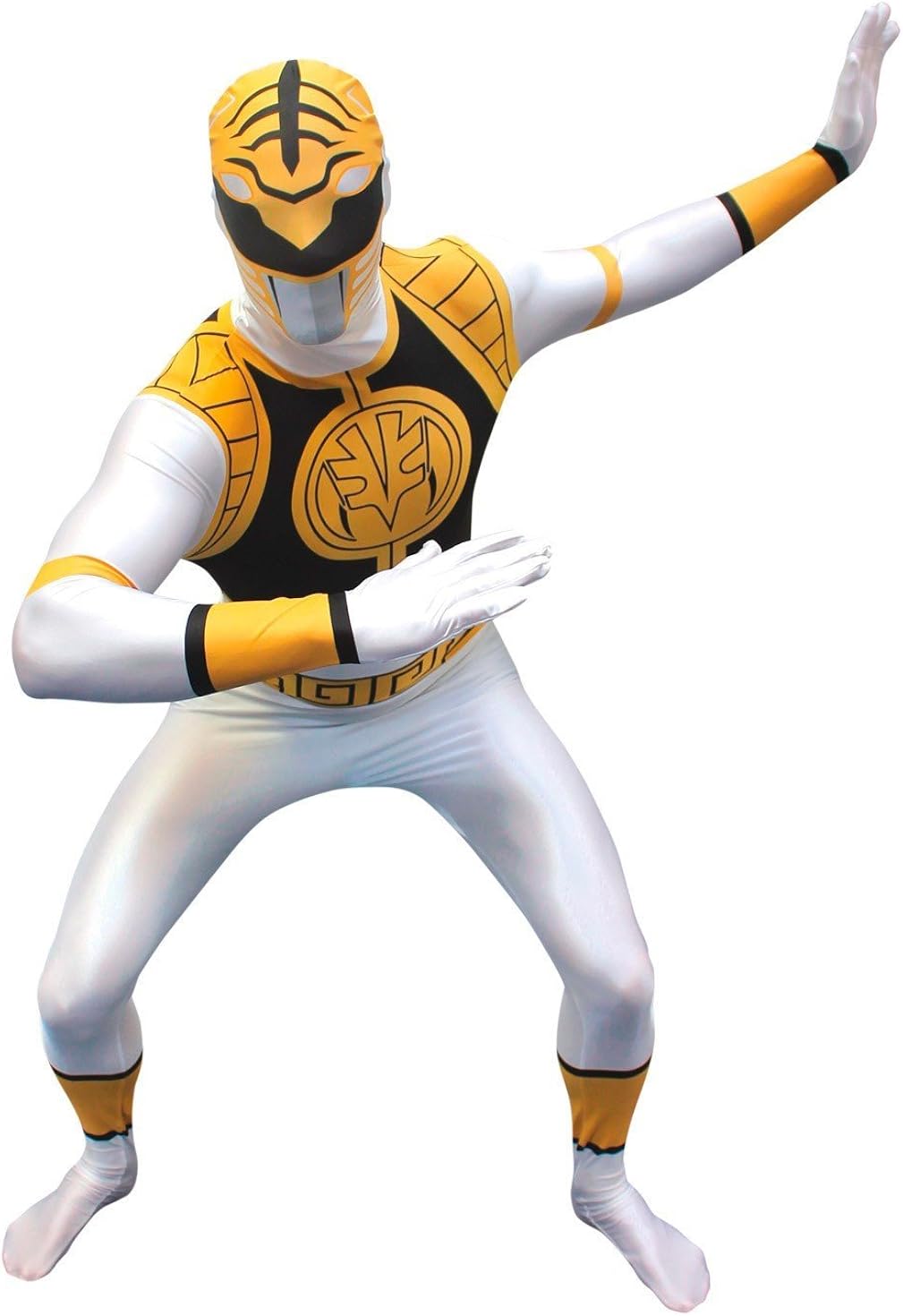 Disfraz de Power Ranger blanco para adultos.
