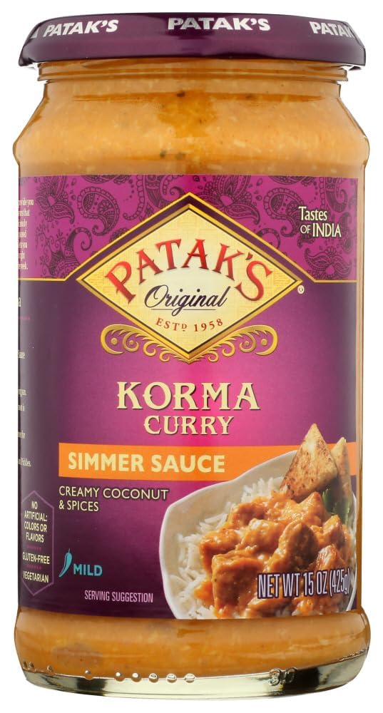 Salsa de Curry Korma Suave Patak's 15 oz - Sabor Auténtico