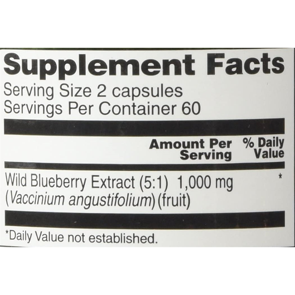 Suplementos Extracto de arándano silvestre 1.000 mg