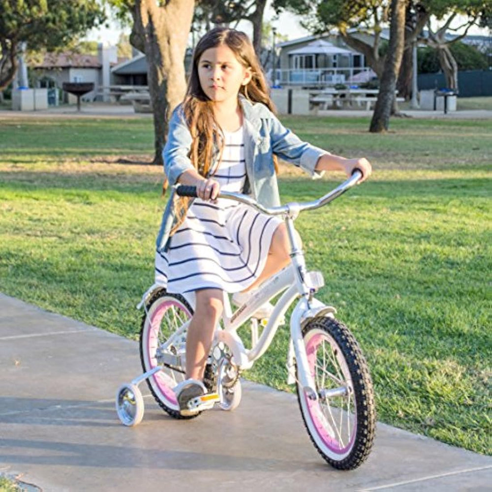 Bicicleta para niña con ruedas de entrenamiento