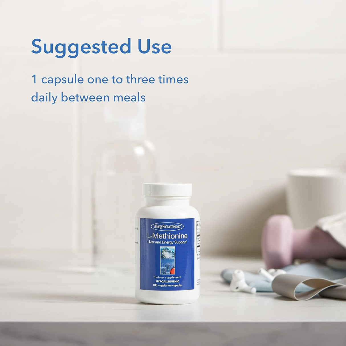 Suplemento Allergy Research Group L-Metionina 500 mg 100 Cáp