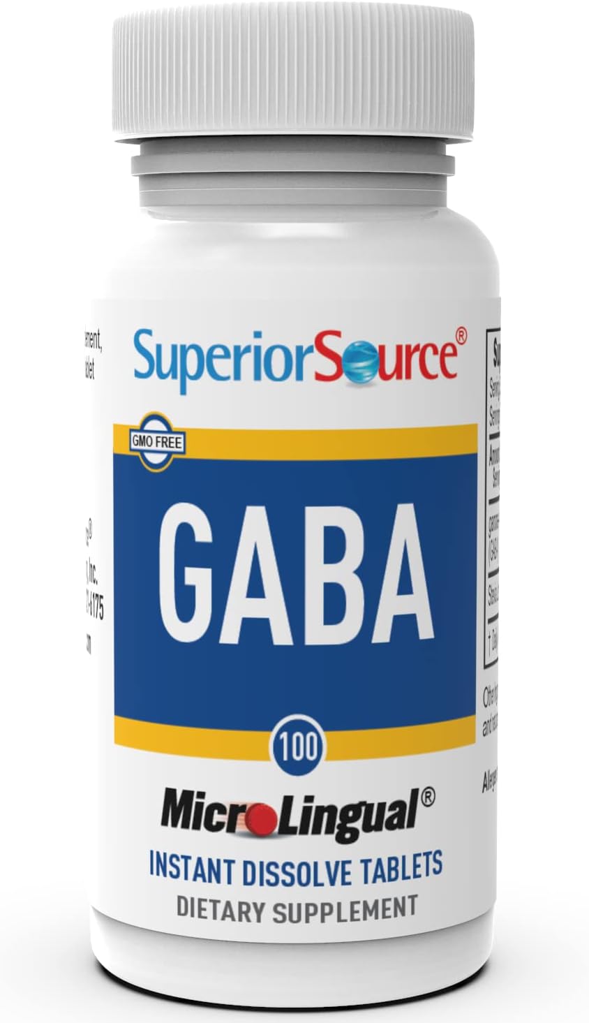 Suplemento GABA microlingües de 100 mg de disolución rápida