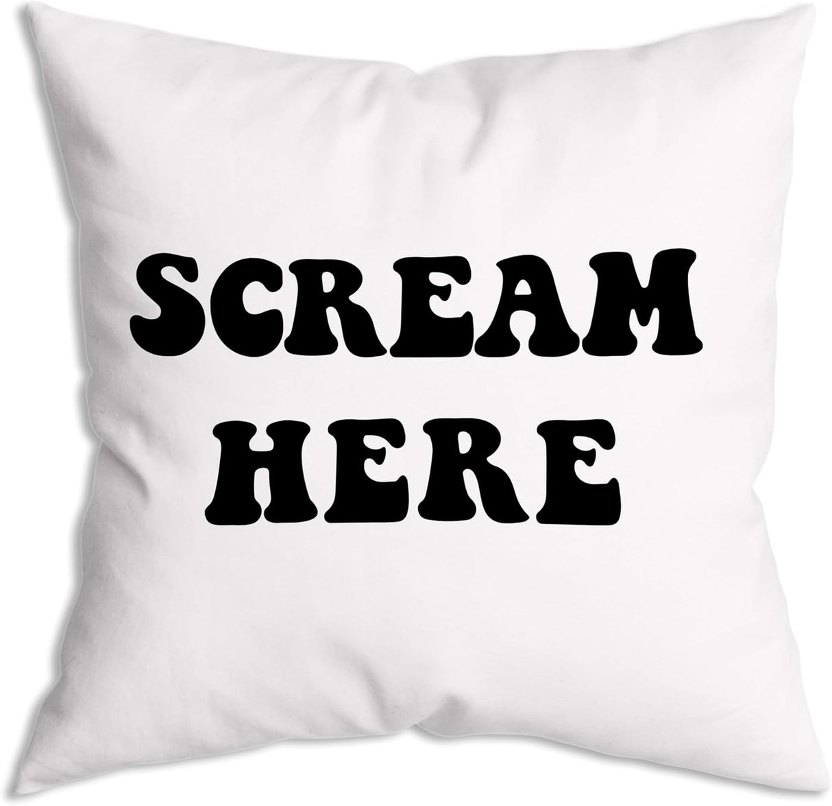 Fundas de Cojín Scream Here, decoraciones divertidas 18x18